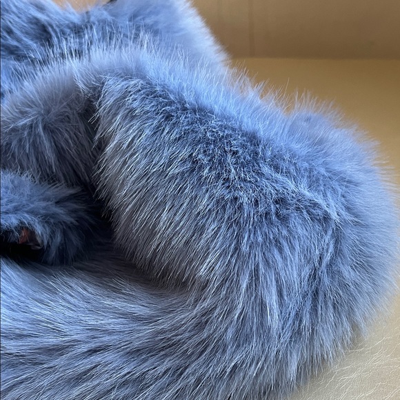 Jason Wu Soft Blue Faux Fur Wrap - Picture 11 of 11